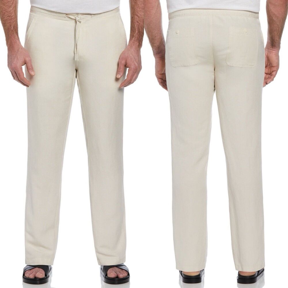 Cubavera Linen Blend Core Drawstring Pants Mens 3XBX32